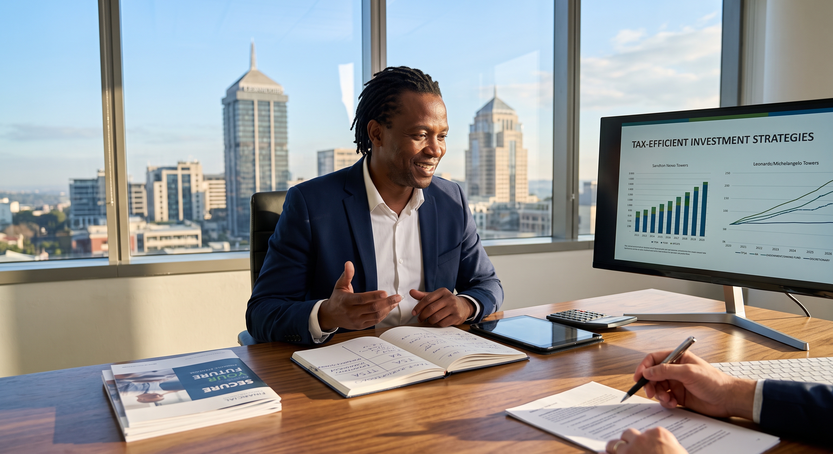 Tax-efficient investing in South Africa showing a seven-year wealth journey, retirement savings and global investment strategies