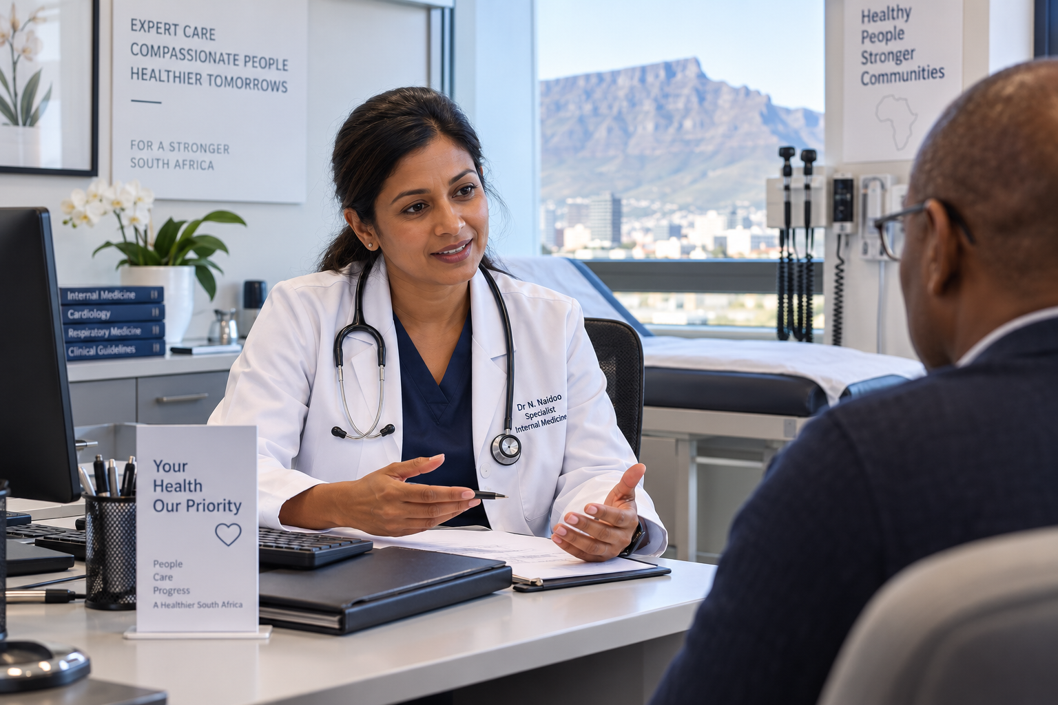 South African medical specialist reviewing business expenses insurance and practice continuity risks